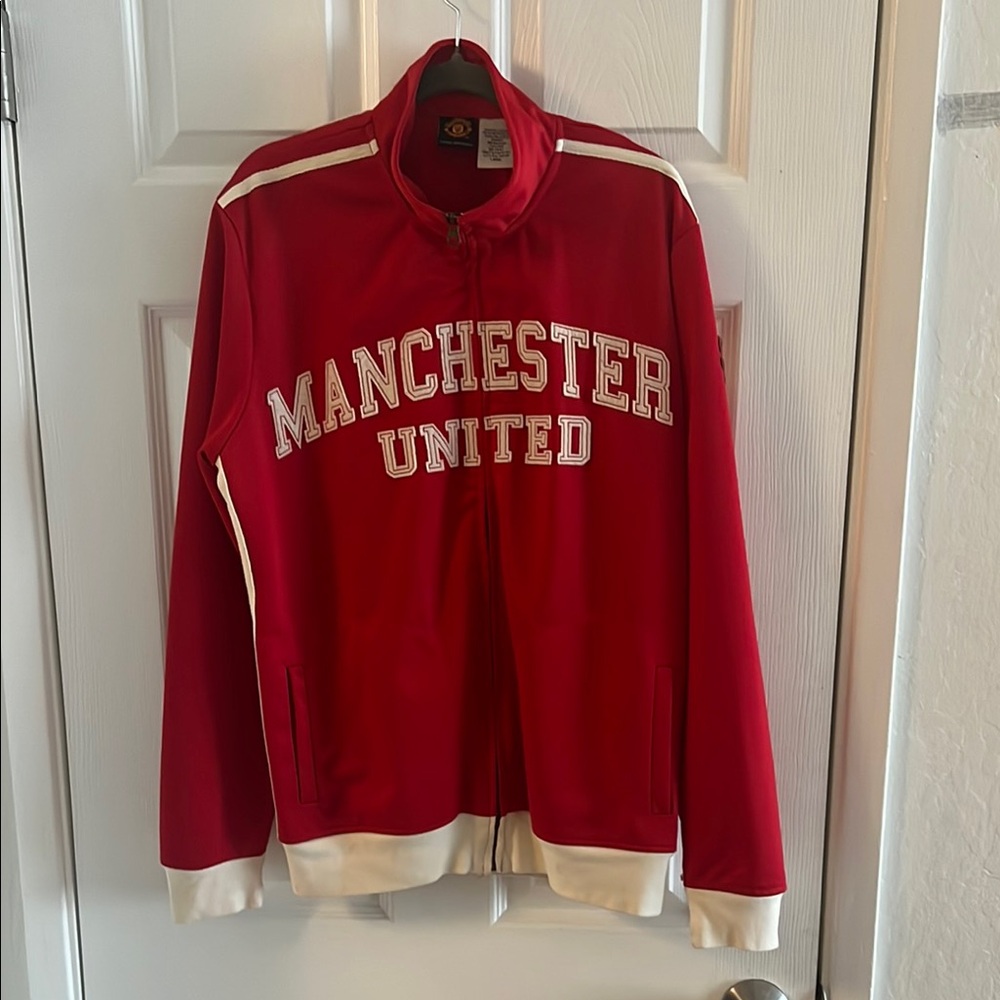 Manchester United Red Jacket - Size Large - Zipper Closure - Official Merch